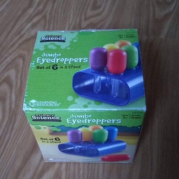 Learning Resources Jumbo colorful Eyedroppers x 6 Used - Picture 3 of 3